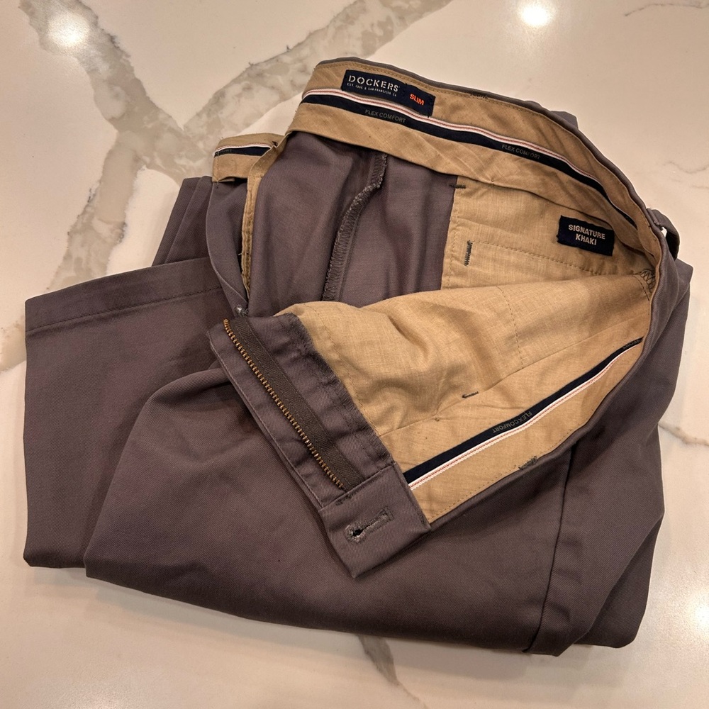 Dockers Men's Slim Gray Pants
